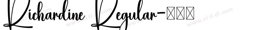 Richardine Regular字体转换